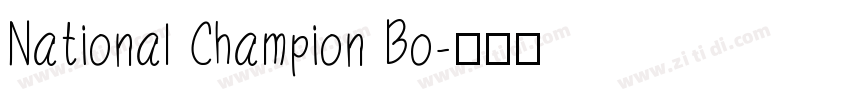 National Champion Bo字体转换
